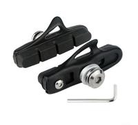 1 Pair Bike C-Brake Pads, 55Mm C-Brake Blocks For Carbon Fiber Road Bike Rim, Aluminium Alloy And Rubber Pads For Stopping Power(Black Shell-Black)