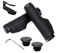 1 Pair Bike Handlebar Grips, Professional Mountain Bicycle Grips with Aluminum Lock Premium Anti-Slip Soft Rubber for 22.2mm for MTB BMX Mountain Road Bike E-Bike City, Allen Wrench Come With