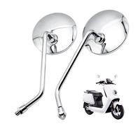 1 Pair Bike Mirror Handlebar Mount, Adjustable Rotatable Wide Angle Safe Shockproof Motorcycle Mirrors with 8mm Bolts for Ebike Motorcycle Scooter Mirrors