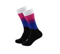 1 Pair Bisexual Socks Bisexual Pride Flag Bi Pride Apparel LGBTQ Socks Queer Pride Clothing Bisexual Gift (Bisexual Socks 2.0 1 Pair)