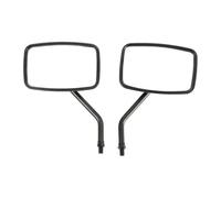 1 Pair Black 10MM Universal Motorcycle Rear View Mirrors Thread Black Rectangle Rearview Side Mirrors For Motorcycle Scooter Rear Sides Mirrors