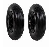 (1 Pair Black) 8-inch Wheelchair Replacement Wheels, Walkers Wheel Accessories, Solid PU Front Casters Tires, 0.31-inch (8mm) Bearings