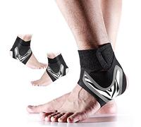 1 Pair Black Ankle Support Sleeve, Breathable Adjustable Elastic Anti-Sprain Ankle Brace Sleeve Ankle Support Foot Support Brace for Sports Arch Support Sprain Recovery Joints Protection (L)