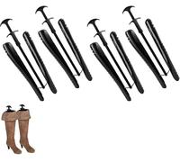 1 Pair Black Automatic Boot Trees,Shoe Support Anti-Wrinkle Boots Stretcher, Shapers Inserts Riding Boots Stand Holder,Adjustable Boot Shapers for Knee High Tall Long Boots (2 Pairs)