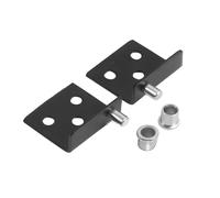 1 Pair Black Concealed Door Pivot Hinge Stainless Steel Rotating Door Hinge for Cabinet