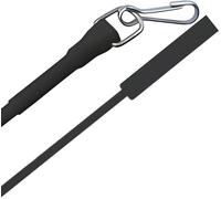 1 Pair Black Curtain Draw Rods 11mm Aluminium Metal Drapery Pull Wand for Window Curtains (125cm)