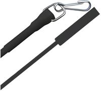 1 Pair Black Curtain Draw Rods 11mm Aluminium Metal Drapery Pull Wand for Window Curtains (50cm)