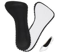 1 Pair Black Self Adhesive 3/4 Length Insoles for Heels | 0.5cm Slim Profile, Trimmable Fit Pig Leather and Suede Layers, for Dress Pumps and Shopping