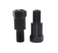 1 Pair Black Silver Motorcycle Rear Mirror Adapters Fit For M10 10MM Clockwise Anti-clockwise Right Left Hand Thread Changing Screw(M10-M10 (RR-RL))