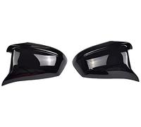1 Pair Black Wing Mirror Cover Cap Carbon Fiber Rear View Mirror Cap Replacement For BMW 5 Series F10 F11 F18 Pre-Lci 2011 2012 2013 (Glossy Black)