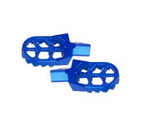 1 Pair Blue CNC Motorcycle Wide Forged Foot Pegs Footrest Resting Pedal Fit for Sur-Ron Light Bee X S Segway X160 X260