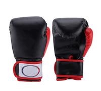 1 Pair Boxing Gloves, Punching Bag Training Sparring Gloves Palm Protective Cover Fist Soft PU Cover for Punching Bag Kickboxing Muay Thai (Black)
