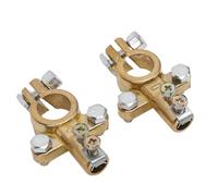 1 Pair Brass Battery Terminal Connectors, 19mm Positive 17mm Negative Car Post Battery Terminals for Car Auto Caravan Marine Boat Motorhome, 800A Rated Current