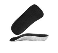 1 Pair Breathable Invisible Height Insole Arch Support Durable Increasing Half Insole Convenient to Use Arch Support Insoles(Black-S)
