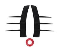 1 Pair Bumper Side Air Vent Trim Universal Car Mudguard Side Vents Stickers Soft Fins Spoiler Kit for 1 Series E90 E91 (Glossy Black)