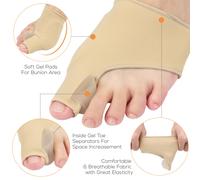 1 Pair Bunion Corrector Gel Bunion Pads Sleeves Brace Bunion Relief Big Toe Separator for Big Toe Joint Pain Relief