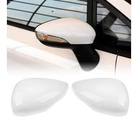 1 Pair Car Door Wing Mirror Covers for FORD FIESTA MK7 2008-2017, Rearview Mirror Caps Rear View Mirror Protective Housing Replacement,White