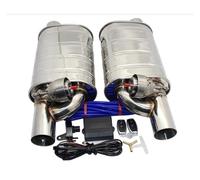 1 Pair Car Exhaust System Vacuum Valve Control Exhaust Pipe Kit Remote Control Variable Silencer Stainless Universal 63mm Car Exhaust Tip(63MM A-Shape)