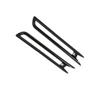 1 Pair Car Exterior Rear Left Right Fog Lamp Cover Frame Fit For Toyota Sienna LE 2021 2022 Carbon Fiber Style ABS