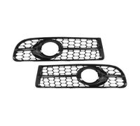 1 Pair Car Front Bumper Fog Light Grille Covers Compatible For Audi A4 B7 S4 B7 A4 S-Line 2005-2008 Lower Honeycomb Fog Lamp Grill(Glossy Black)