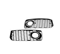 1 Pair Car Front Fog Light Racing Grille Compatible With Audi A5 S-Line S5 B8 RS5 2008-2012 Honeycomb Mesh Lamp Cover(Silver)