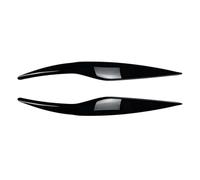 1 Pair Car Front Headlight Eyebrows For Ford For Fiesta MK 6 MK 7 2008 2009 2010 2011 2012 Eyelids PYPFQUMQGR(Glossy Black)