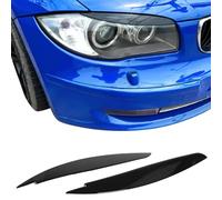 1 Pair Car Headlight Eyebrow Cover Trim, 42cm Bright Black Front Headlight Eyebrow Suitable for BMW 1 Series E81 E82 E87 E88 2006-2013