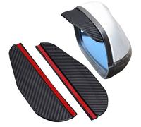 1 Pair Car Side Wing Mirror Rain Protector Cover Cap Smoke Guard Universal Carbon Fiber Rear View Side Eyebrow for SUV Truck Accessories