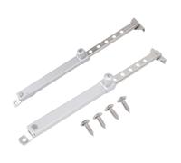1 Pair Casement Window Hinge, External Push Open Window Brace Aluminum Alloy Casement Flat Fixed Base for Home Fitting (Sliver) (A)