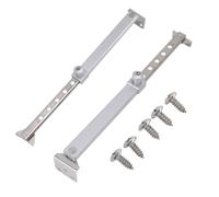1 Pair Casement Window Hinge, External Push Open Window Brace Aluminum Alloy Casement Flat Fixed Base for Home Fitting (Sliver) (Type 02)