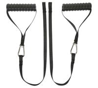 1 Pair Chest Expander Handles Nylon Tpr Black Pulling Rope
