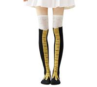 1 Pair Chicken Socks,Novelty Chicken Leg Socks for Women/Men/Kids,Funny Feet Socks 3D Cartoon Animal Paw Knee High Stockings,Weird Crazy Gifts for Halloween Cosplay Hen Party (Black/Pink/Yellow/White)