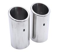 1 Pair Chrome Stainless Steel Exhaust Tail Muffler Tip Pipe Fits for Audi A4 B8 Q5 75mm