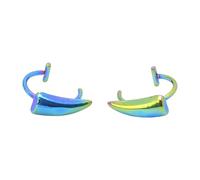 1 Pair Clip On Fang Lip Cuffs In Stainless Steel Elegant Lip Studs Accessory For Unique Halloween And Party Jewelry Fake Body Piercing Jewelry
