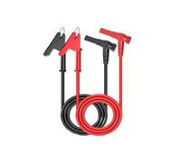 1 Pair Clip to Plug Test Cable Lead Connector Probe 4mm Crocodile