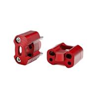 1 Pair CNC 22mm 28mm Off Road Motorcycle Bar Clamps Handlebar Risers Adapter For 7/8" 1-1/8 Motorbike(28mm red)