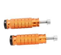 1 Pair CNC Aluminum Motorbike Rearset Footrests Footpeg Foot Pegs Pedals Universal For Motorcycle With M8 Thread Rear Set Motorcycle Footpegs(Orange)