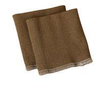 1 Pair Coffee Brown Knit Cuff Pair for Replacement Repair,Seamless Cotton Cuff Tubular Ribbing Fabric for Pants,Coats,Sweaters,Shirts,9.8cm*9.5cm