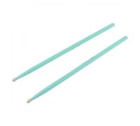 1 Pair Colorful Maple Wood Drum Sticks Music Band Drumsticks 4 Colors for Drums(Green)