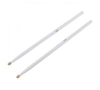 1 Pair Colorful Maple Wood Drum Sticks Music Band Drumsticks 4 Colors for Drums(White)