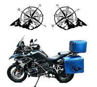 1 Pair Compass Mountain Car Stickers, Vinyl Auto Decal Compass Car Decal Universal Car Bonnet Side Body Window Sticker Auto Hood Decal Auto Decor for RV Camper Caravan Jeep Truck Van