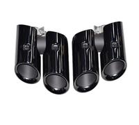 1 Pair Compatible With 2014-2025 Porsche Macan Exhaust Tip Upgrade GTS Stainless Steel Black Quad Muffler Nozzle(Brown)