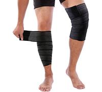 1 Pair Compression Elasticity Knee Bandage Wrap Weightlifting Squat Fitness Strap Patella Leg Thigh Calf Shin Support Brace Protector GYM Basketball Sport Tape Band -Arthritis Tendonitis Pain-relief