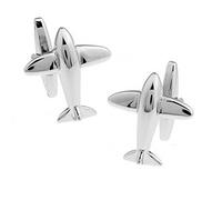 1 Pair Cufflinks Silver Airplane Cuff Links Womens Mens Dress Business Wedding Cufflinks Gift Creative and Exquisite Workmanship Durability and Attraction