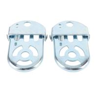 1 Pair Cycle Rear Pedals Manganese Steel Space Saving Folding Cycle Rear Seat Footrest Pegs Silver