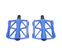1 Pair Cycling Pedals Double Side Non Slip Pins Aluminum Alloy Hollow Foot Pedal for Mountain Road Riding (Blue)
