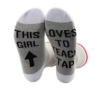 1 Pair Dance Teacher Socks This Girl Loves To Teach Tap Socks Tap Dance Teacher Appreciation Gift (TO TEACH TAP-S)