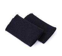 1 Pair Dark Blue Knit Cuff Pair 9.8cm*9.5cm Spandex Cotton Cuff Tubular Ribbing Fabric Ribbed Cuffs Replacement for Pants,Coats,Sweaters,Shirts