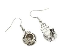 1 Pair Dessert Drop Earrings Ear Pendant Ear Decor Vintage Tea Cups Earrings for Women Trendy Teacup Cake Ear Charm Cake Dessert Earring Vintage Jewelry Retro Decor Alloy