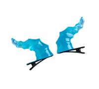 1 Pair Devil Horn Shape Hairpin Goth Hair Clip for Halloween Duck Mouths Horsetail Hairpins Women Hair Accessory for Party